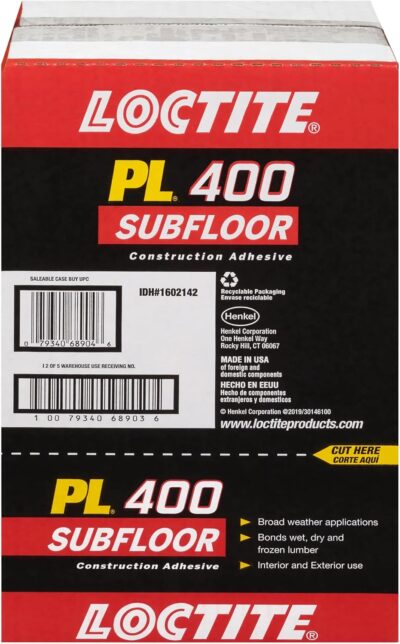 Loctite PL 400 Subfloor Adhesive - 28 oz, Pack of 12 - Image 2