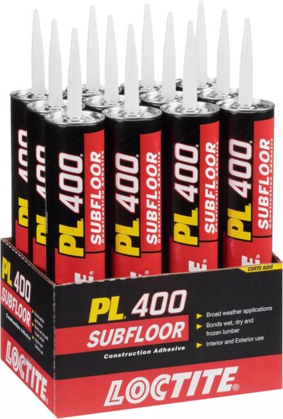 Loctite PL 400 Subfloor Adhesive - 28 oz, Pack of 12