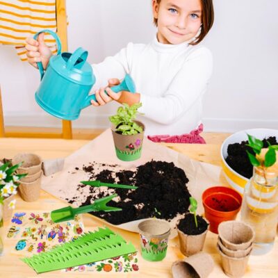 Kids' DIY Flower Pot Craft Kit with Foam Stickers - Image 7