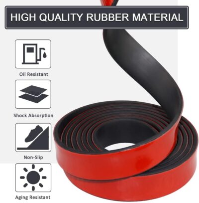 Neoprene Rubber Strips: 1" Wide x 1/8" Thick x 10' Long - Image 2