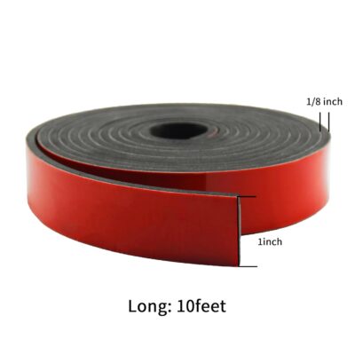 Neoprene Rubber Strips: 1/8" Thick x 1" Wide x 10' Long - Image 2