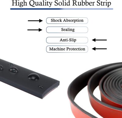 Neoprene Rubber Strips with Adhesive Backing, 1" x 1/8" x 10' - Image 3