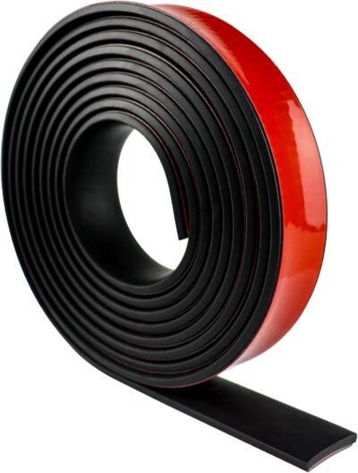 Neoprene Rubber Strips with Adhesive Backing, 1" x 1/8" x 10'