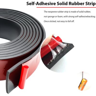 Neoprene Rubber Strips with Adhesive Backing (0.78" x 1/12" x 10') - Image 4