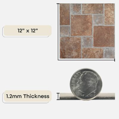 Nexus Vinyl Floor Tiles - Peel & Stick, DIY Flooring - Image 3