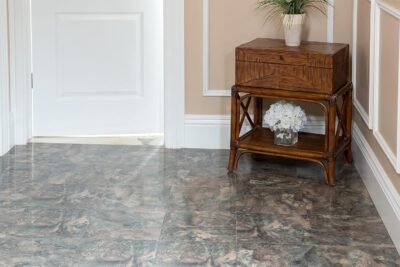 Nexus 12" Vinyl Floor Tiles - Dark Slate Marble Pattern - Image 8