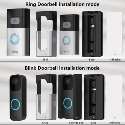 Adhesive Doorbell Mount for Ring/Blink Video Doorbell, Adjustable Angle - Image 5