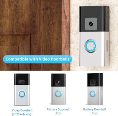 Adhesive Video Doorbell Mount for Various Models, No-Drill Installation - Image 2