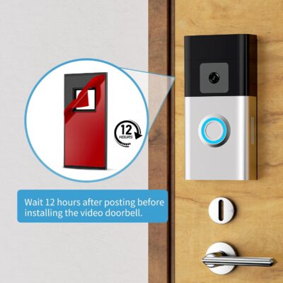 Adhesive Ring Doorbell Mount for Houses/Apartments, No-Drill Installation - Image 5