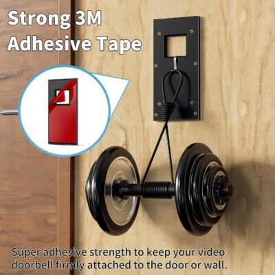 Adhesive Ring Doorbell Mount for Houses/Apartments, No-Drill Installation - Image 3