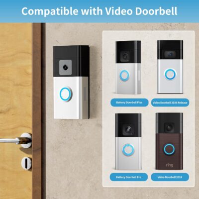 Adhesive Ring Doorbell Mount for Houses/Apartments, No-Drill Installation - Image 2