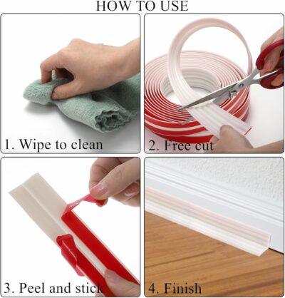 Peel and Stick Tile Edge Trim, Flexible Wall Molding - Image 4