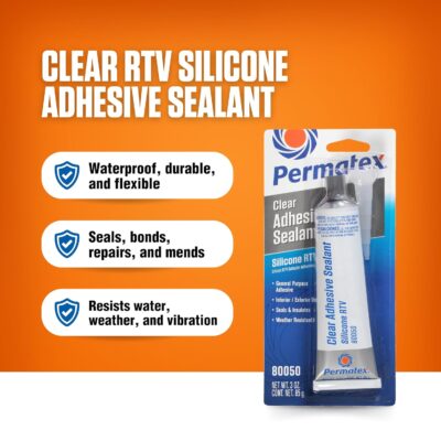 Permatex Clear RTV Silicone Sealant, 3 oz - Image 3