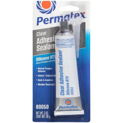 Permatex Clear RTV Silicone Sealant, 3 oz