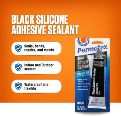 Permatex 81158 Black Silicone Sealant, 3 oz. Tube - Image 3