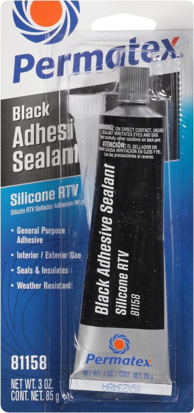 Permatex 81158 Black Silicone Sealant, 3 oz. Tube