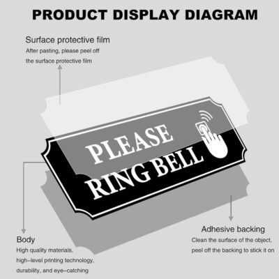 Ring Doorbell Sign: Fade-Resistant Vinyl Sticker for Home/Office - Image 2