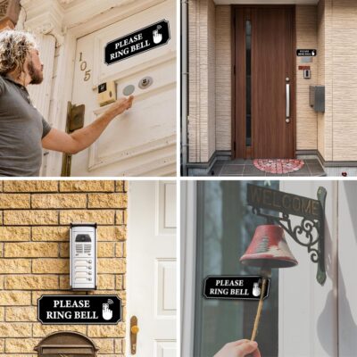 Ring Doorbell Sign: Fade-Resistant Vinyl Sticker for Home/Office - Image 6