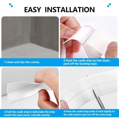 PVC Self Adhesive Caulk Tape for Bath & Kitchen - Image 3