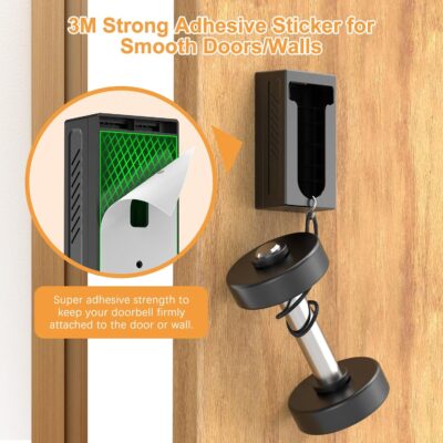 QIBOX Adhesive Video Doorbell Mount for Ring/Blink, Anti-Theft Bracket - Image 3