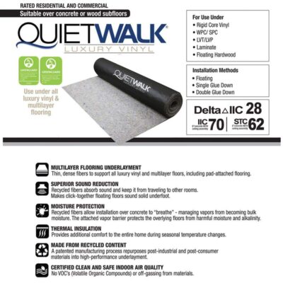 QuietWalk LV Underlayment & Roberts 50-040 Tape Roll - Image 3