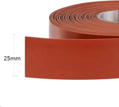 Red Heat Resistant Silicone Rubber Strips - 1" x3.3'x1/8" - Image 2