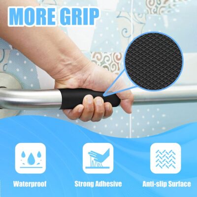 Black Rubber Grip Tape for Safer, Comfortable Surfaces (2In x 10Ft) - Image 3