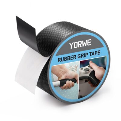 Black Rubber Grip Tape for Safer, Comfortable Surfaces (2In x 10Ft)