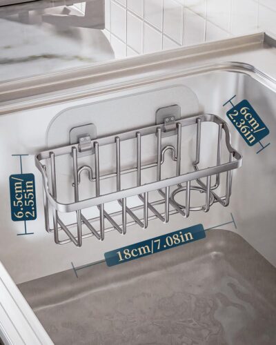 Rustproof Stainless Steel Sponge Holder for Kitchen Sink - Image 6