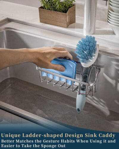 Rustproof Stainless Steel Sponge Holder for Kitchen Sink - Image 2