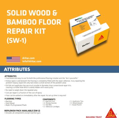 Sika DriTac SW-1 Wood Floor Repair Kit - White - Image 3