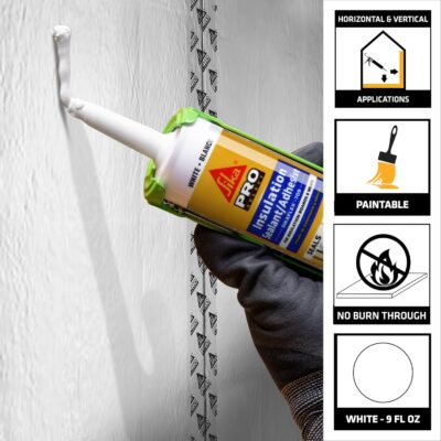 Sikaflex White Insulation Sealant, Bonds to Most Boards, 9 fl.oz. - Image 2