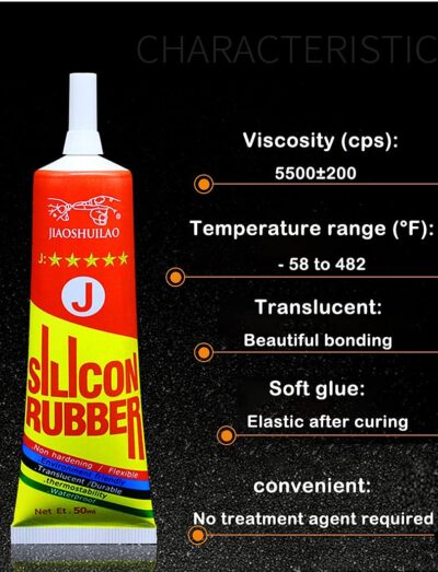 Clear Silicone Adhesive Sealant for Electronics, 1.7 Fl Oz - Image 5