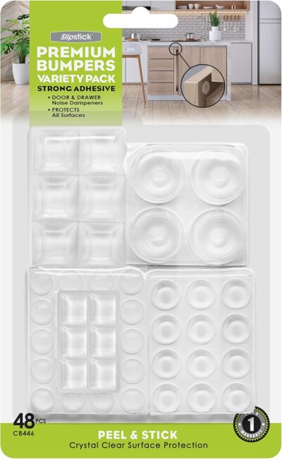 Slipstick 48 Piece Clear Bumper Pads Variety Pack