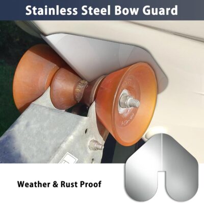 Stainless Steel Boat Bow Guard with Adhesive Protection - Image 4