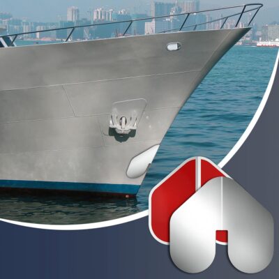 Stainless Steel Boat Bow Guard with Adhesive Protection - Image 2