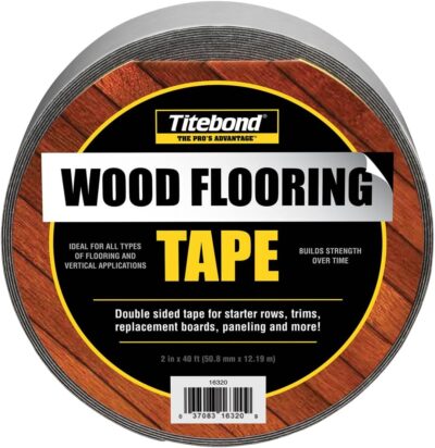 Titebond 2" Wide Double Sided Wood Flooring Tape, 40', Black