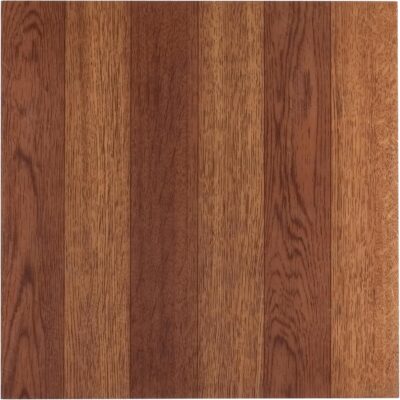 Tivoli Vinyl Floor Tiles - 45 Tiles, 12"x12", Medium Oak Plank-Look