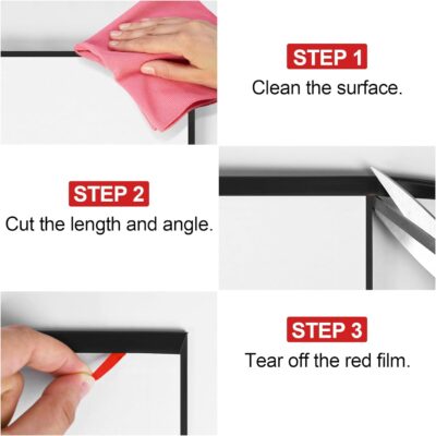 ToLanbbt Rubber Edge Trim U Channel, Self Adhesive 10Ft Black - Image 6