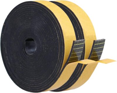 TORRAMI Neoprene Rubber Strips: 1/16" Thick X 1/2" Wide X 10 Ft (2 Rolls)