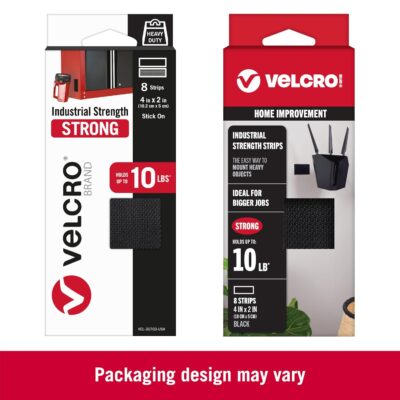 VELCRO Brand Heavy Duty Fasteners | 4x2 Inch Strips | Holds 10 lbs - Image 2