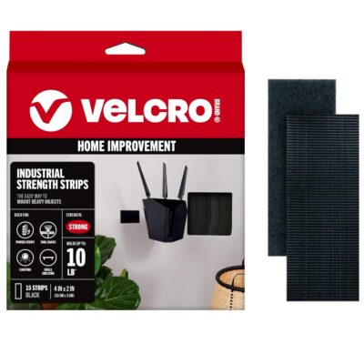 VELCRO Heavy Duty Strips | 15 Sets Mounting Tape | 4x2 Inch | Holds 10 lbs