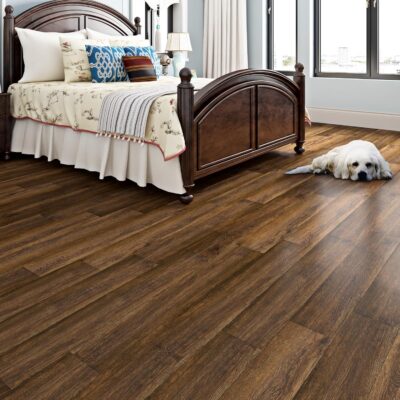 Walnut Wood Peel and Stick Floor Tile 12x12" 4-Tiles - Image 5