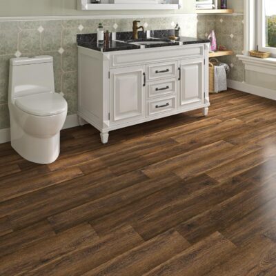 Walnut Wood Peel and Stick Floor Tile 12x12" 4-Tiles - Image 4