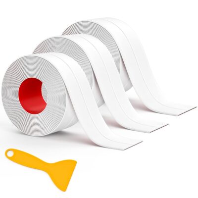 Waterproof Caulk Tape for Kitchen, Bathroom, Sink (3 Rolls)