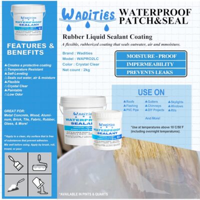 Clear 2L Waterproof Sealant for Indoor and Outdoor Use - Image 3