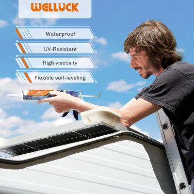 WELLUCK White RV Roof Sealant, Flexible Repair Caulking 10.3oz - Image 4