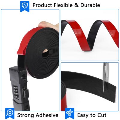 WochiTV Adhesive Rubber Strips: 2"x1/16"x120" Black Neoprene Rolls - Image 5