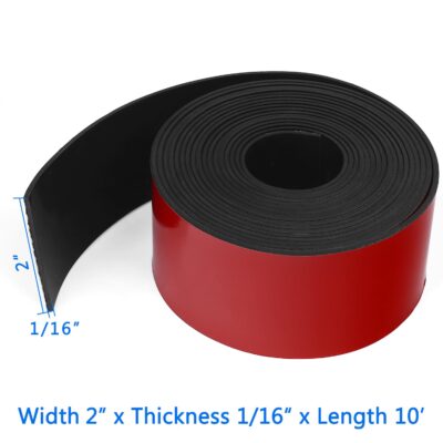 WochiTV Adhesive Rubber Strips: 2"x1/16"x120" Black Neoprene Rolls - Image 2