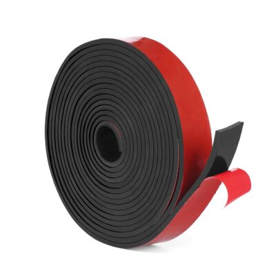 WochiTV Adhesive Rubber Strips: 2"x1/16"x120" Black Neoprene Rolls